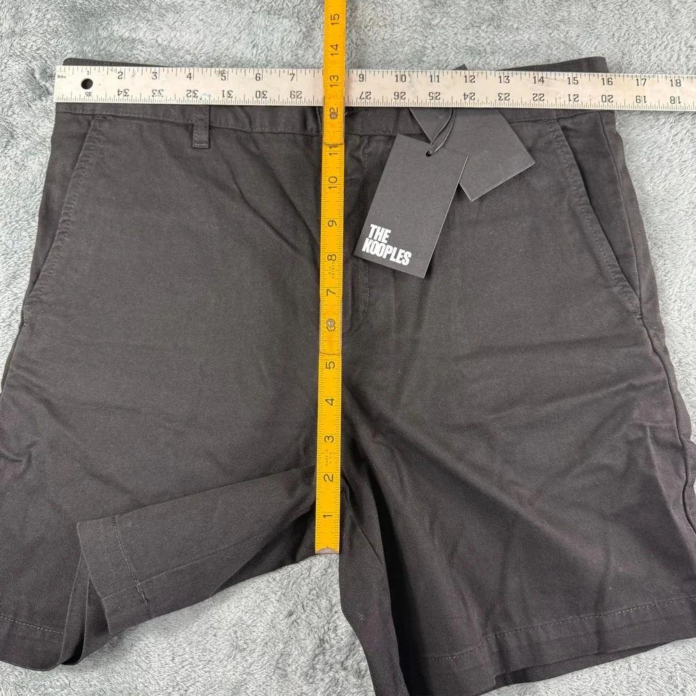 The Kooples Black Cotton Trend Shorts 46‎ US Size 32 Casual Versatile
